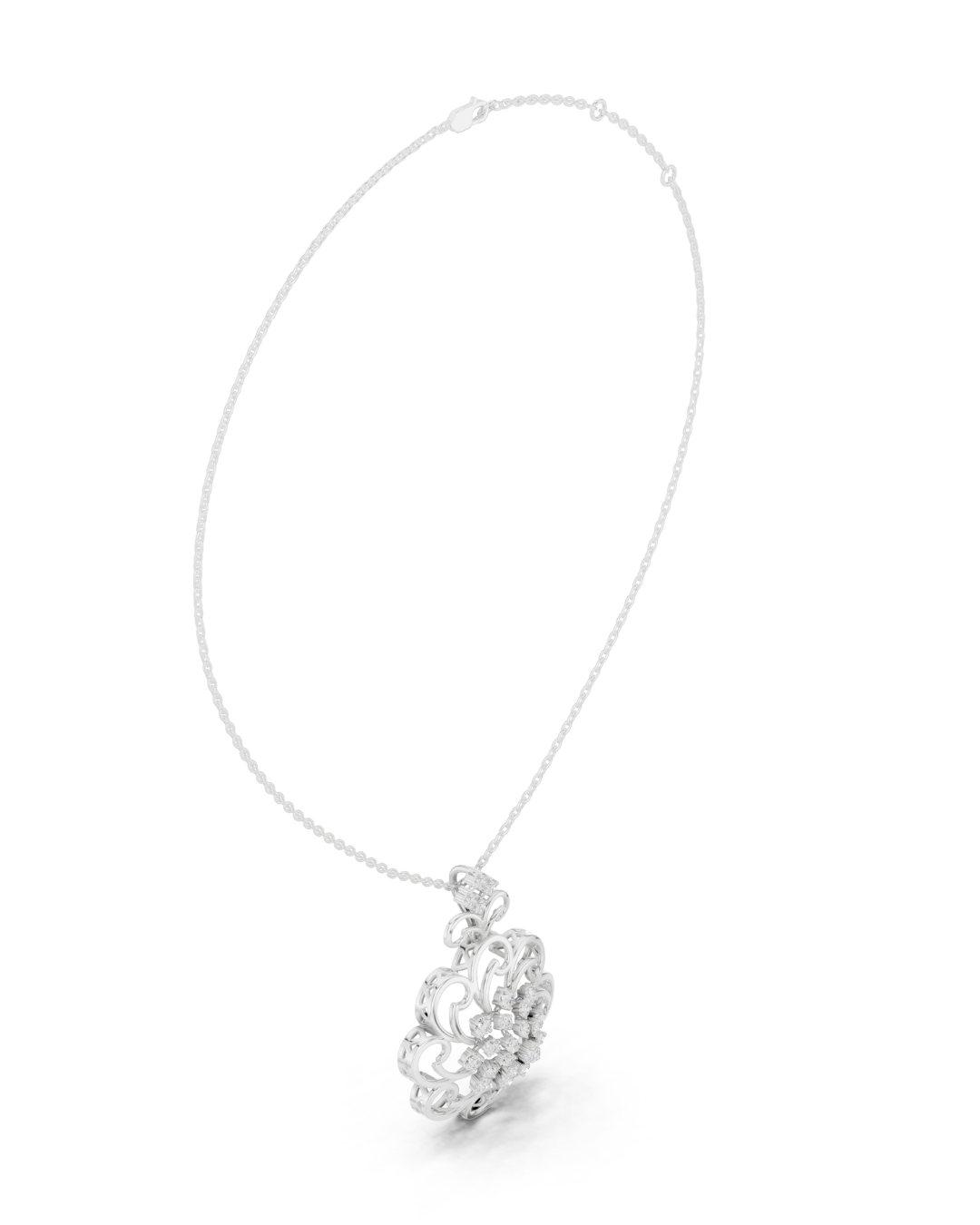 Round Shape 1.03 CT.Diamond Pendal