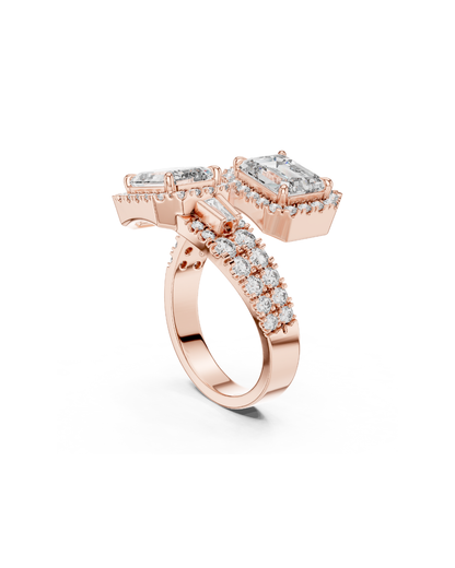 Emerald Shape Lab Grown Diamond Ring
