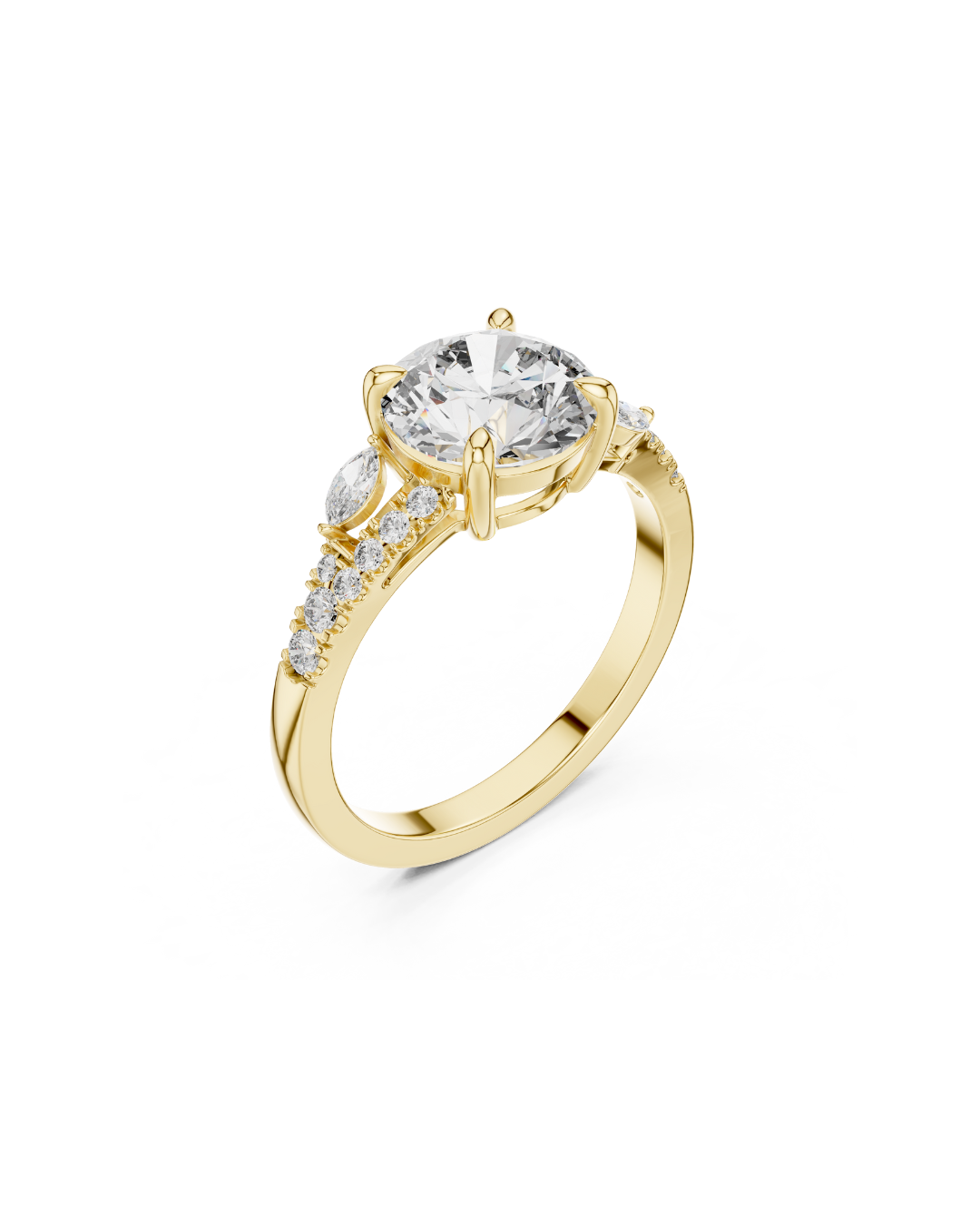 Round Shape Lab Grown Diamond Ring