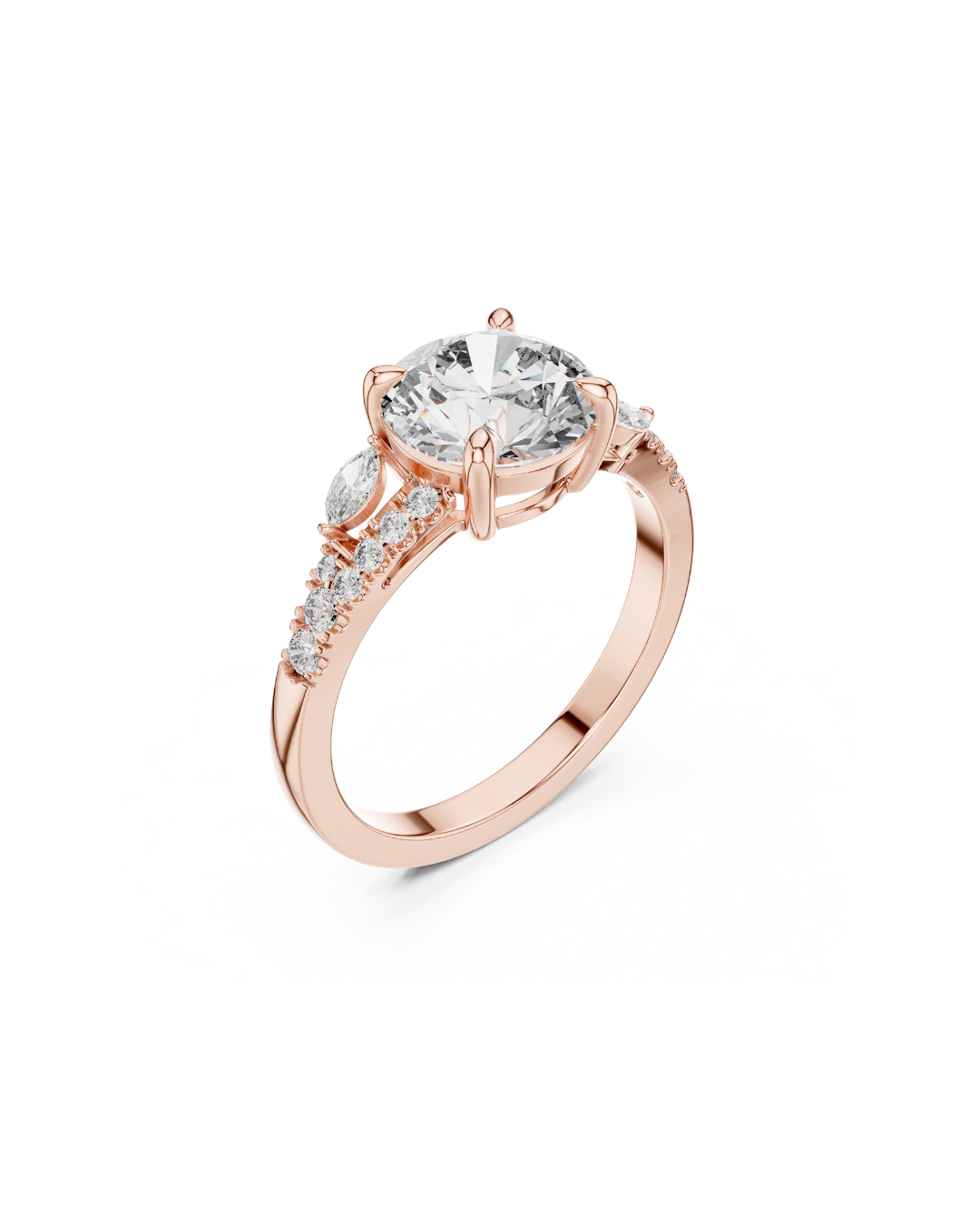 Round Shape Lab Grown Diamond Ring