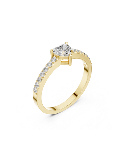 Heart Shape Lab Grown Diamond Ring