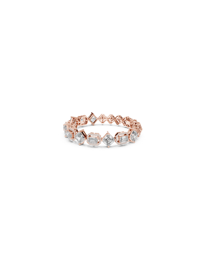 Emerald-Aser Mix Lab grown Diamond Bracelet