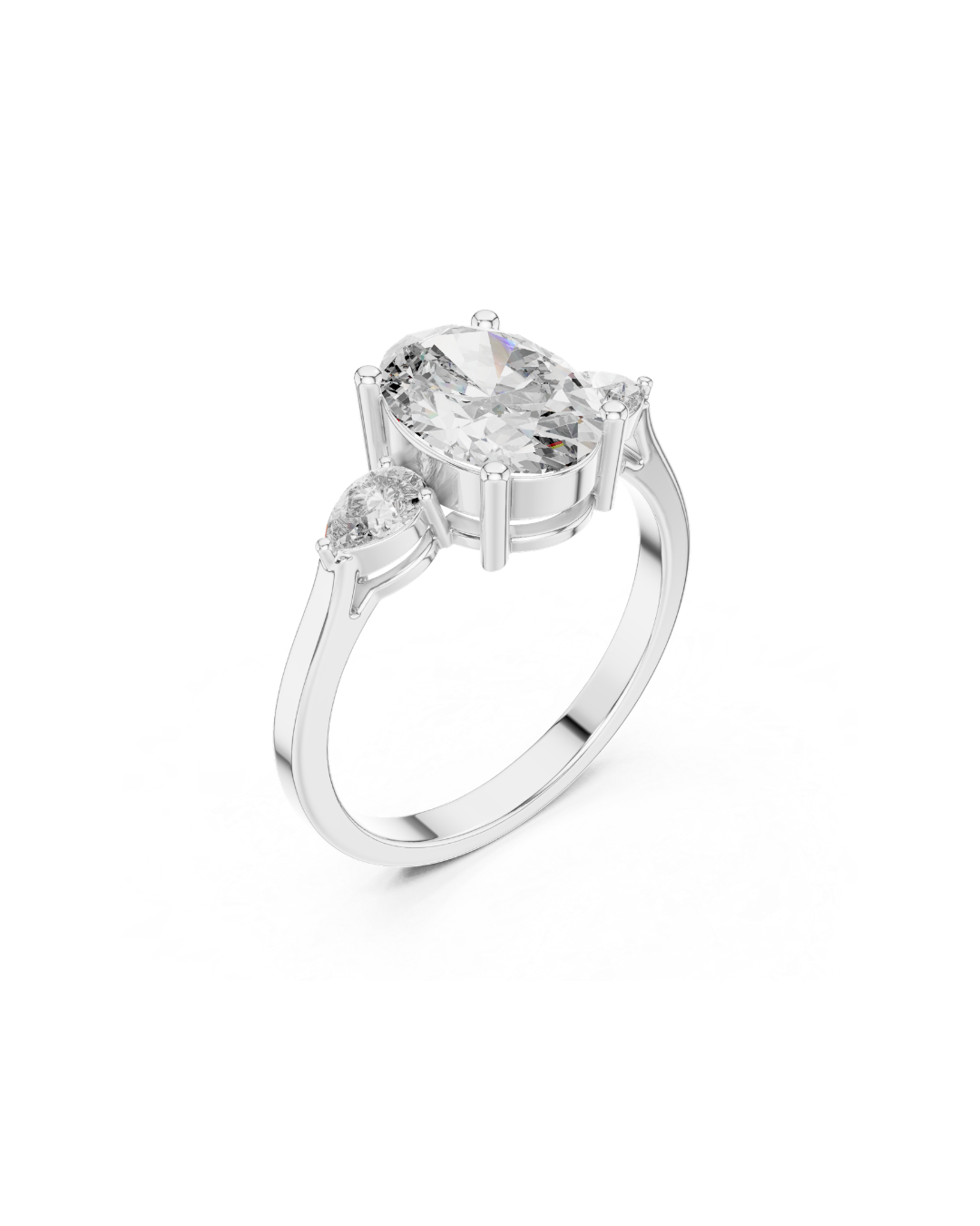 Oval Shape Lab Grown Diamond Ring
