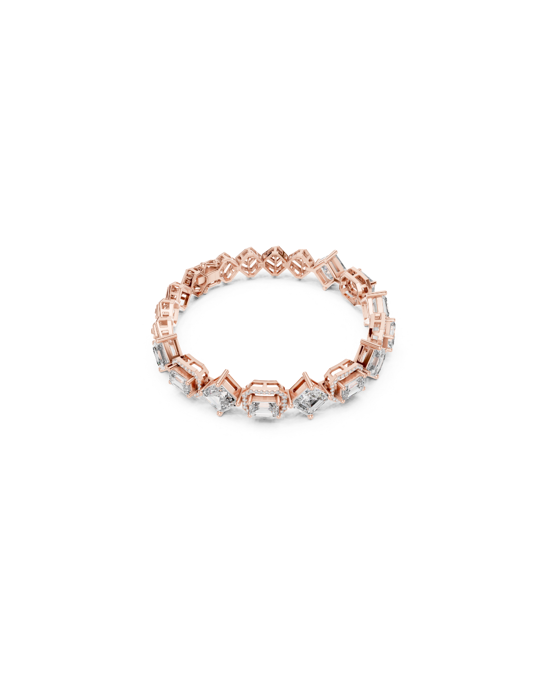 Emerald-Aser Mix Lab grown Diamond Bracelet