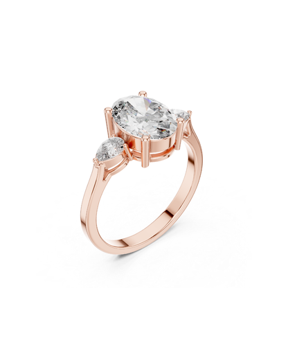 Oval Shape Lab Grown Diamond Ring
