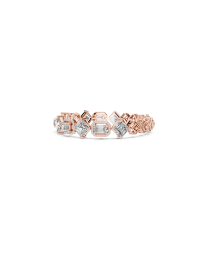 Emerald-Aser Mix Lab grown Diamond Bracelet