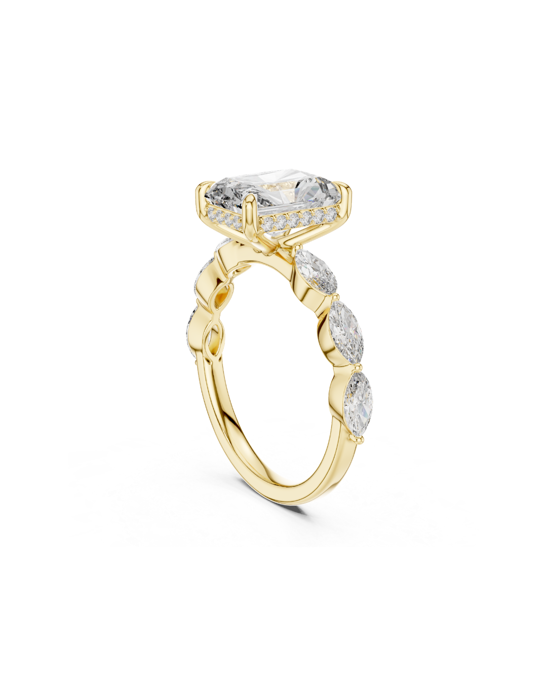 Radiant Shape 3.00 CT.Diamond Ring
