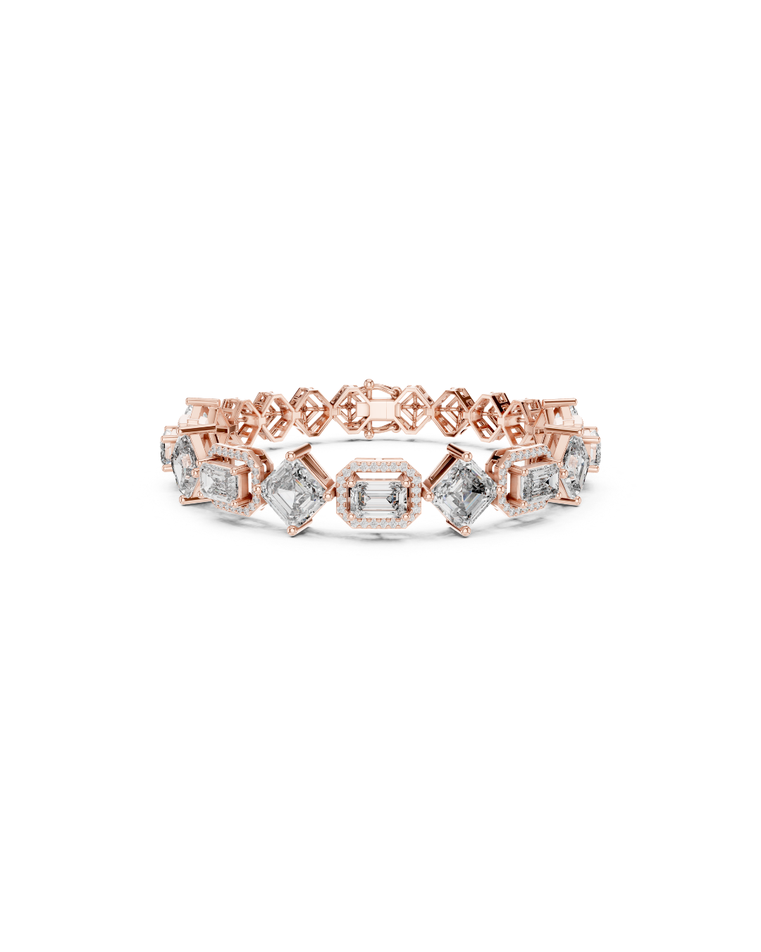 Emerald-Aser Mix Lab grown Diamond Bracelet