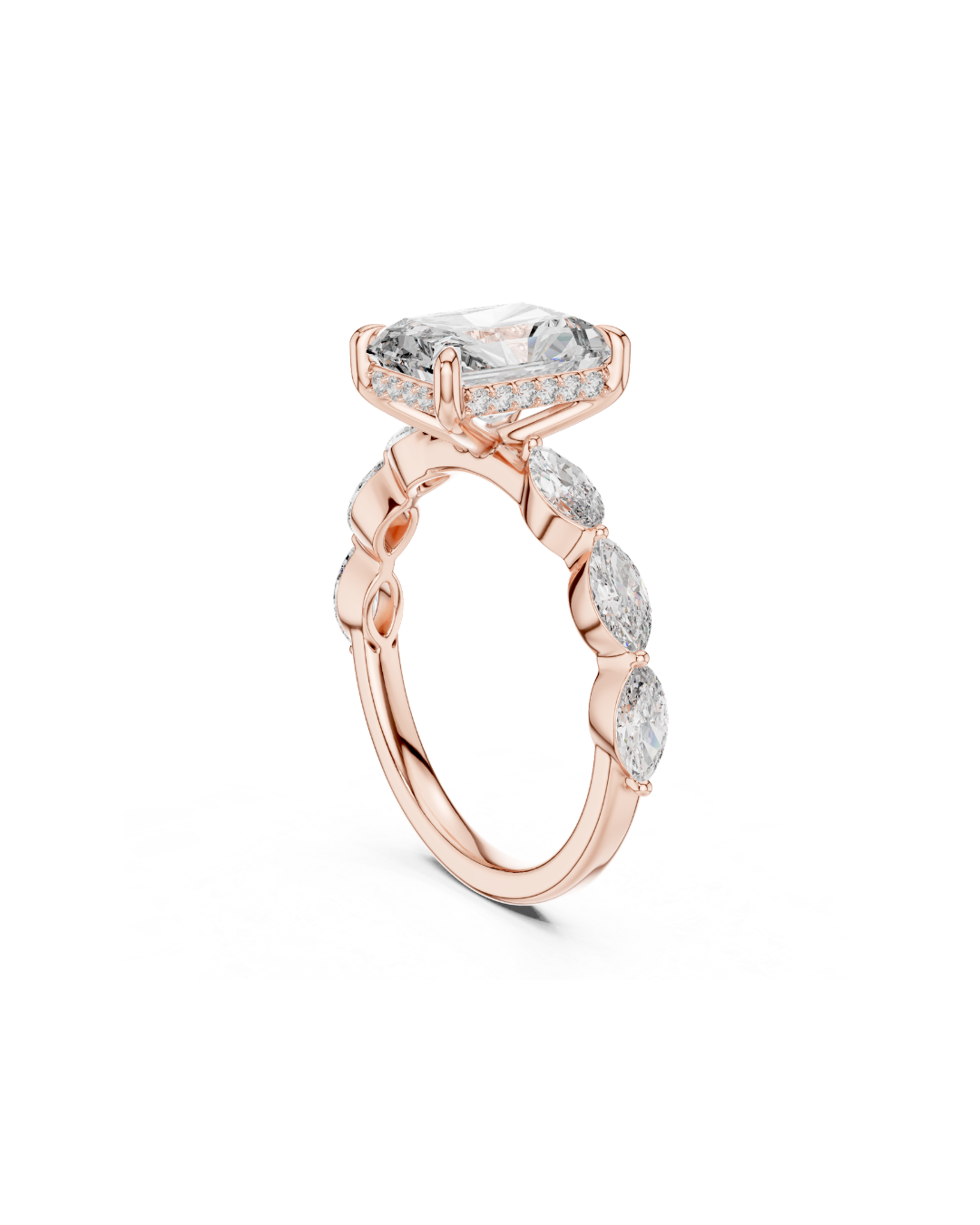 Radiant Shape 3.00 CT.Diamond Ring