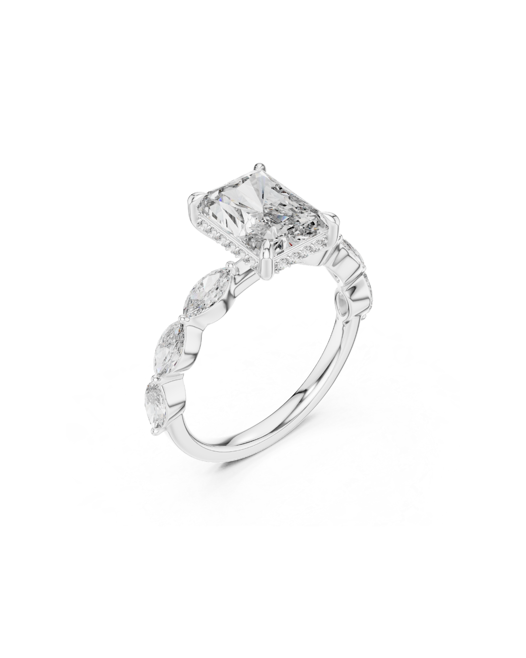 Radiant Shape 3.00 CT.Diamond Ring