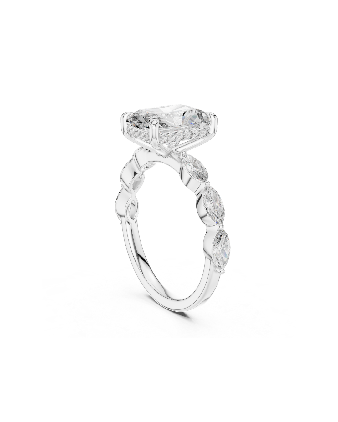 Radiant Shape 3.00 CT.Diamond Ring