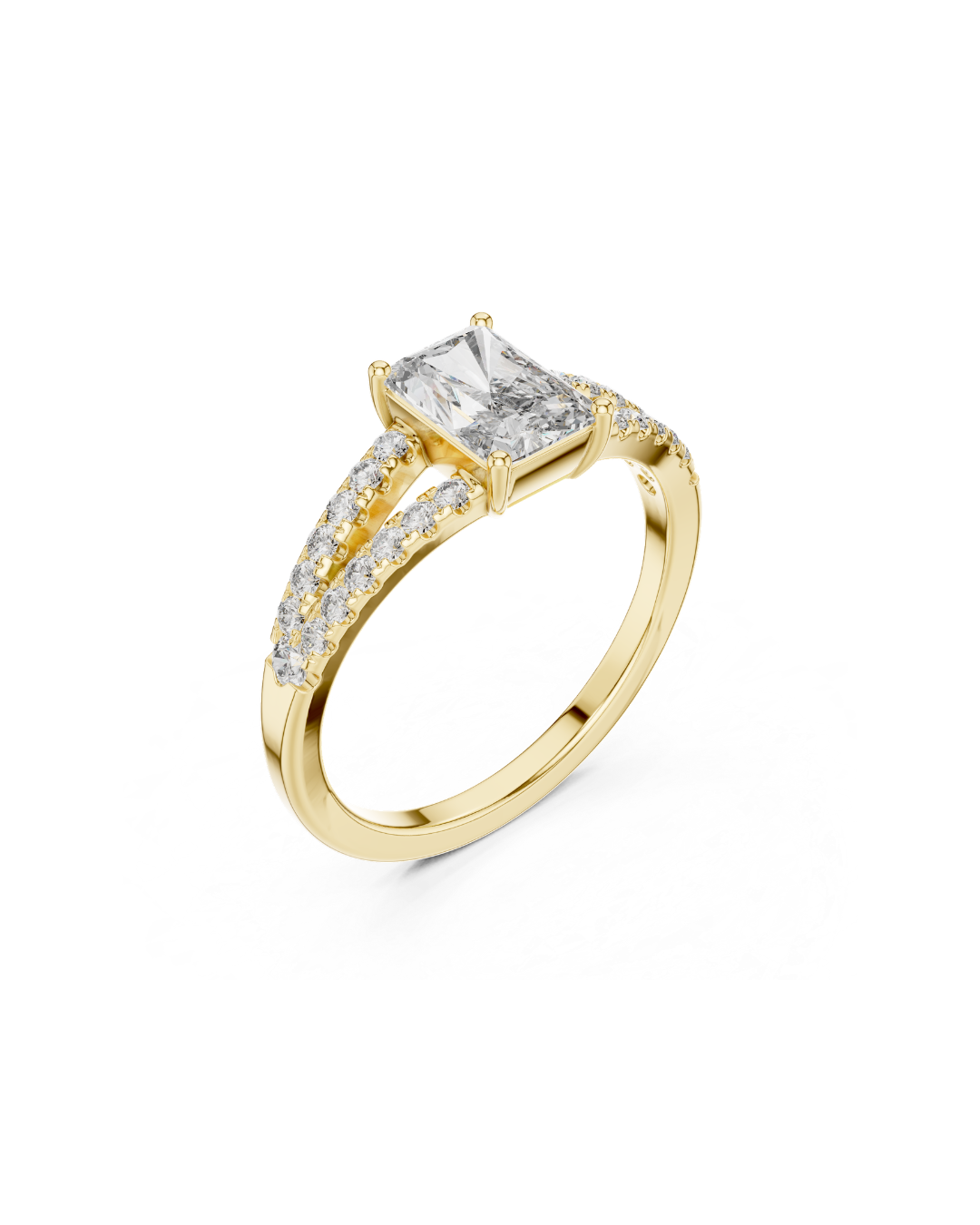 Radiant Shape 1.55 CT.Diamond Ring