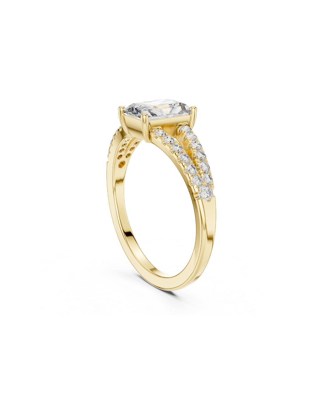 Radiant Shape 1.55 CT.Diamond Ring
