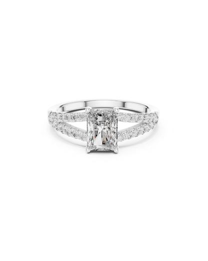 Radiant Shape 1.55 CT.Diamond Ring