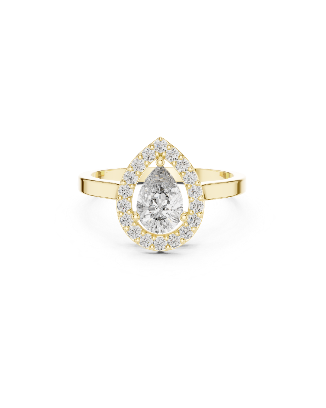 Pear Shape Lab Grown Diamond Ring