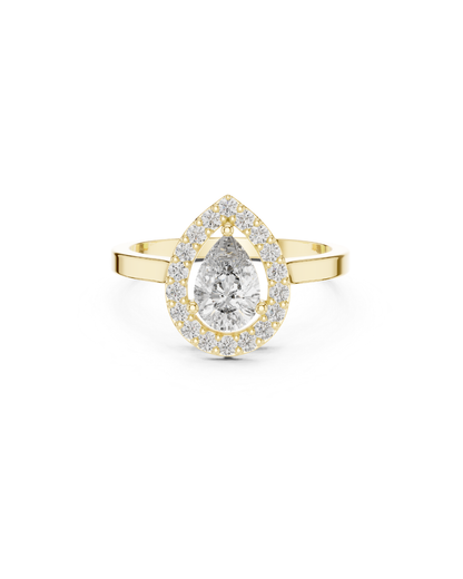 Pear Shape Lab Grown Diamond Ring