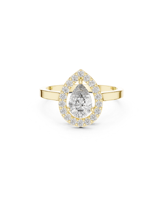 Pear Shape Lab Grown Diamond Ring