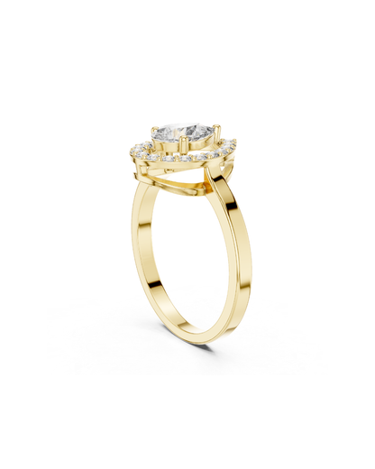 Pear Shape Lab Grown Diamond Ring