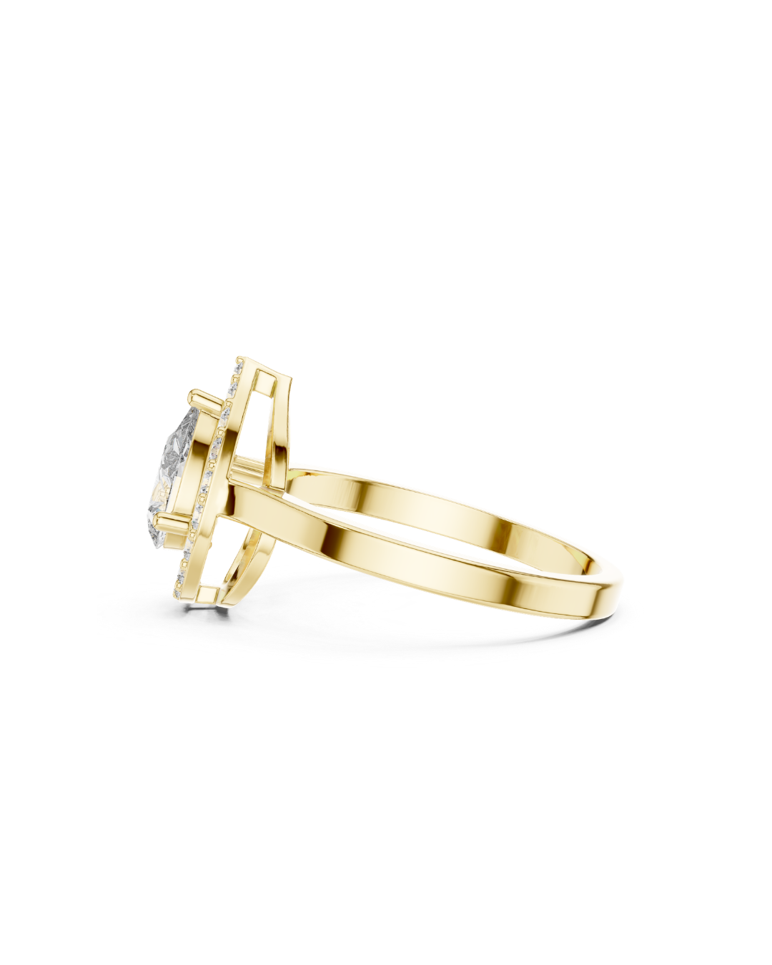 Pear Shape Lab Grown Diamond Ring