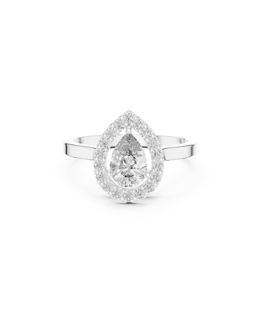 Pear Shape Lab Grown Diamond Ring