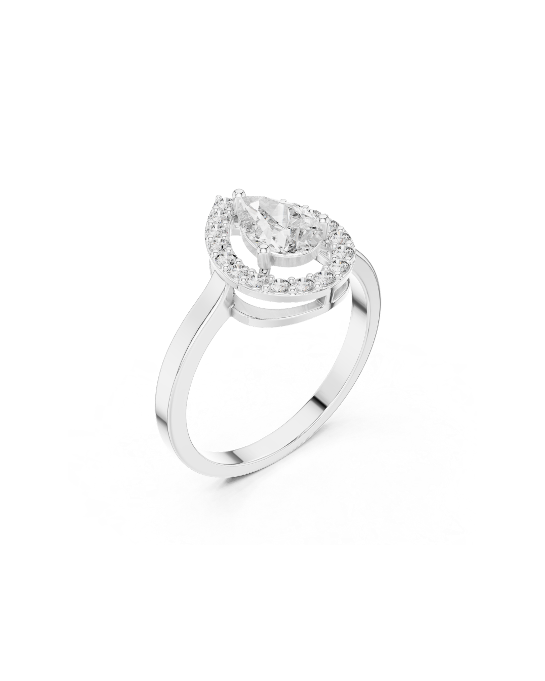 Pear Shape Lab Grown Diamond Ring