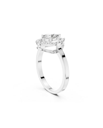 Pear Shape Lab Grown Diamond Ring