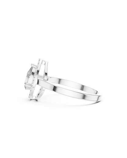 Pear Shape Lab Grown Diamond Ring