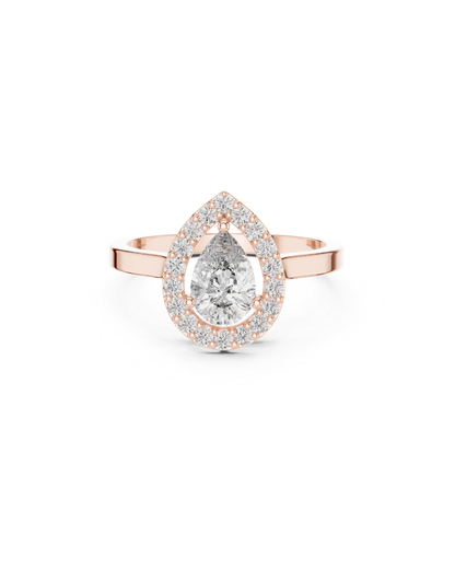 Pear Shape Lab Grown Diamond Ring