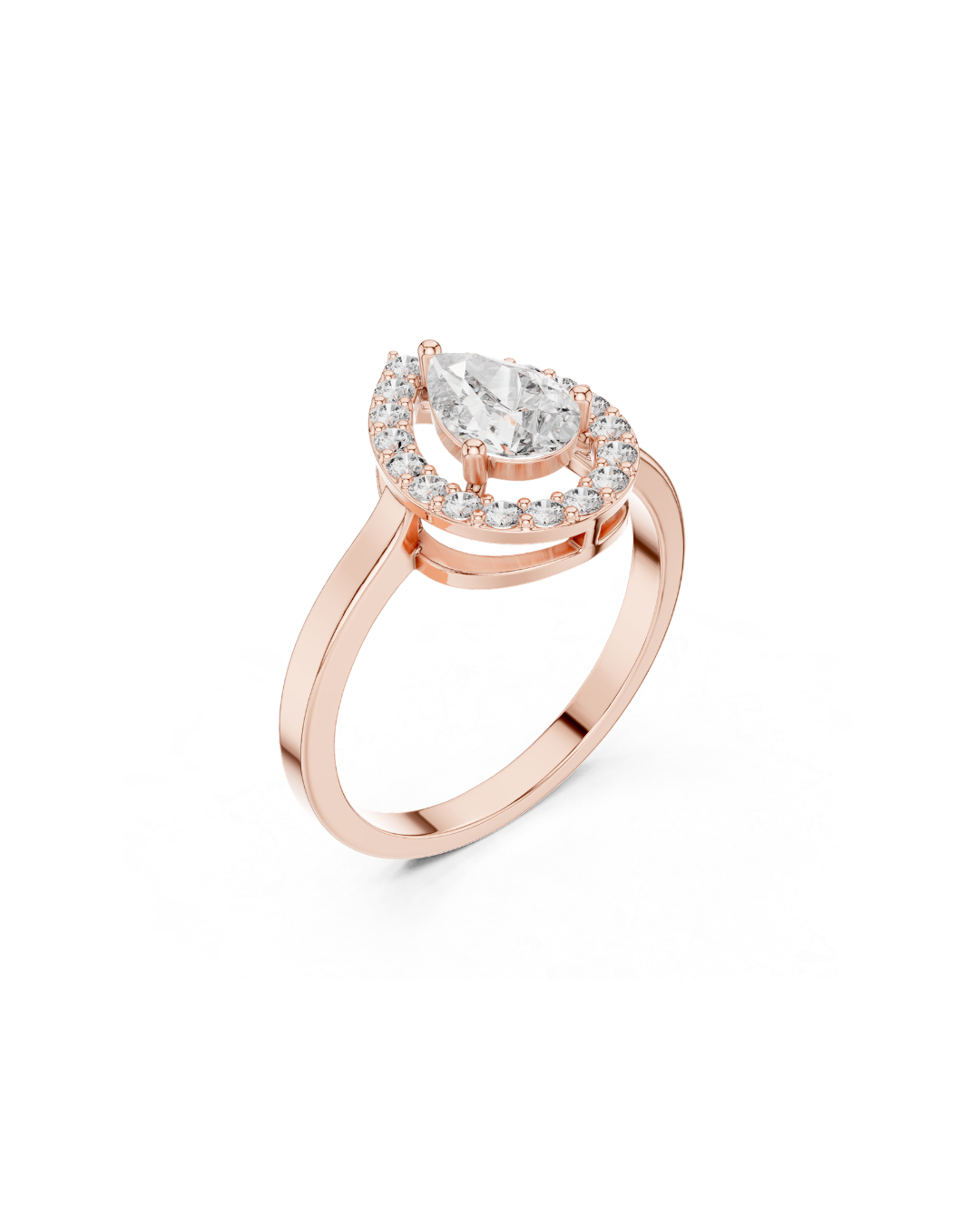 Pear Shape Lab Grown Diamond Ring