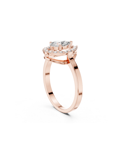Pear Shape Lab Grown Diamond Ring