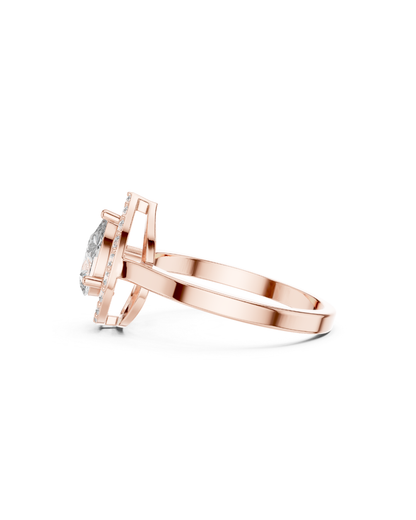 Pear Shape Lab Grown Diamond Ring