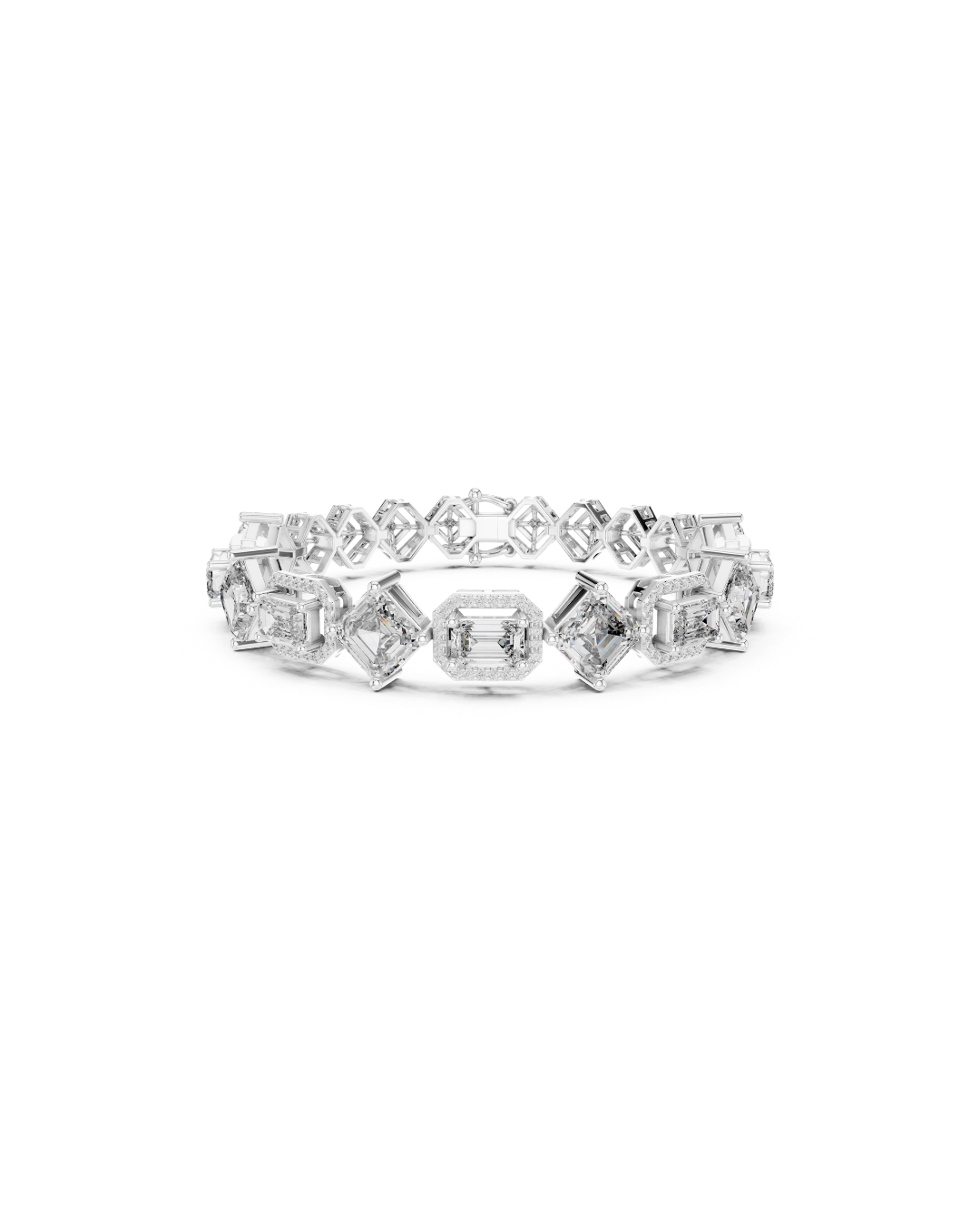 Emerald-Aser Mix Lab grown Diamond Bracelet