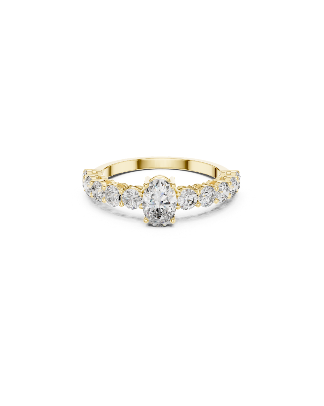 Oval-Round Shape Lab Grown Diamond Ring