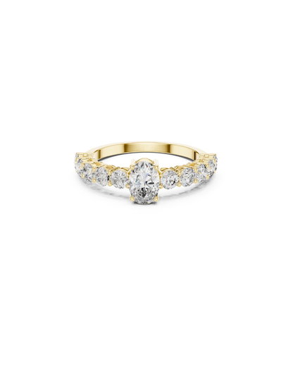 Oval-Round Shape Lab Grown Diamond Ring