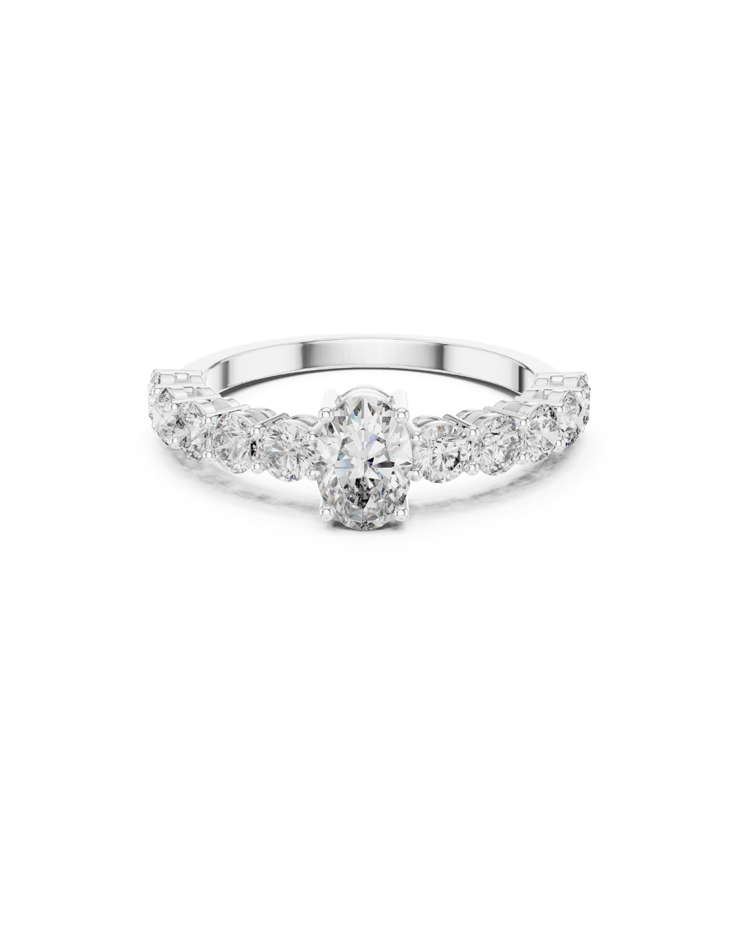 Oval-Round Shape Lab Grown Diamond Ring