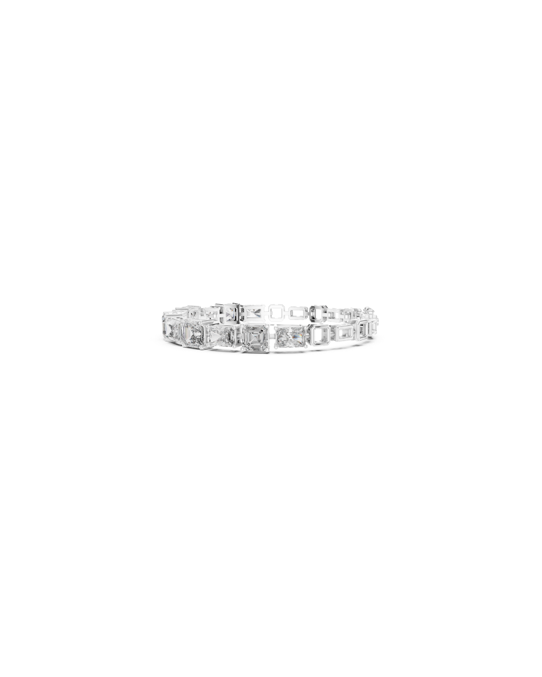 Emerald - radiant Mix Lab Grown Diamond Bracelet