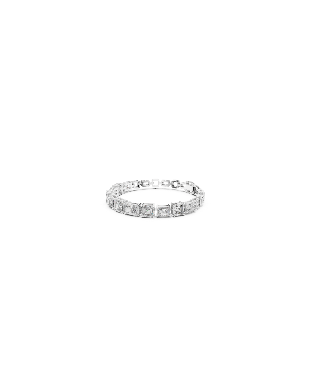 Emerald - radiant Mix Lab Grown Diamond Bracelet