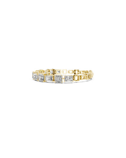 Emerald - radiant Mix Lab Grown Diamond Bracelet