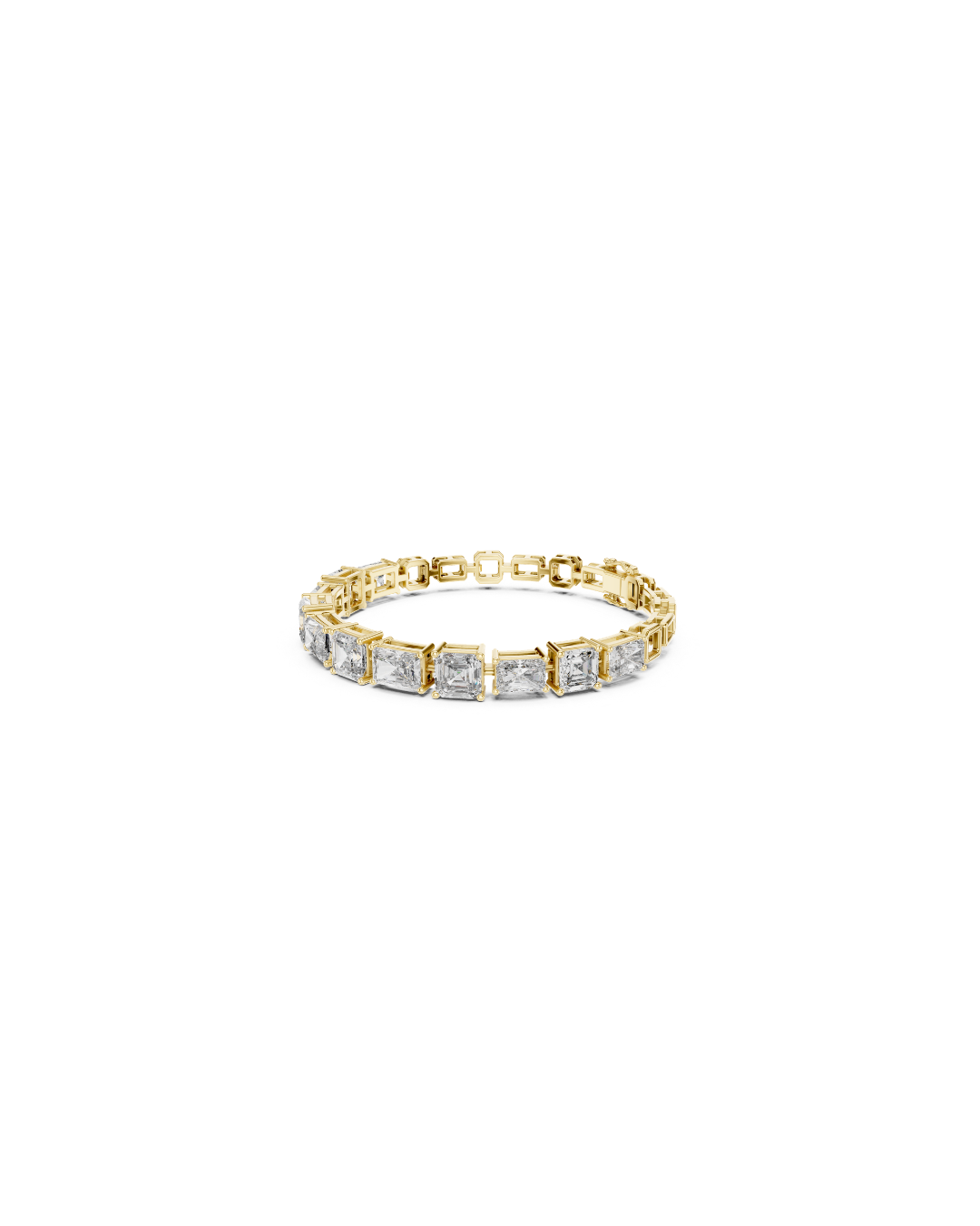Emerald - radiant Mix Lab Grown Diamond Bracelet