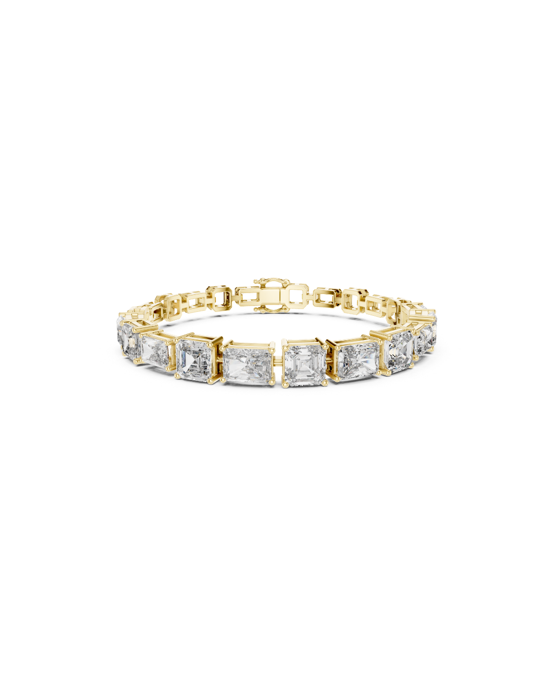 Emerald - radiant Mix Lab Grown Diamond Bracelet