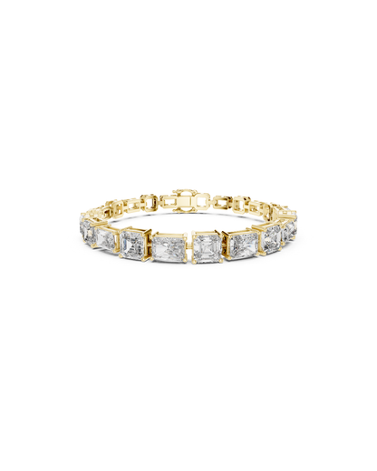 Emerald - radiant Mix Lab Grown Diamond Bracelet