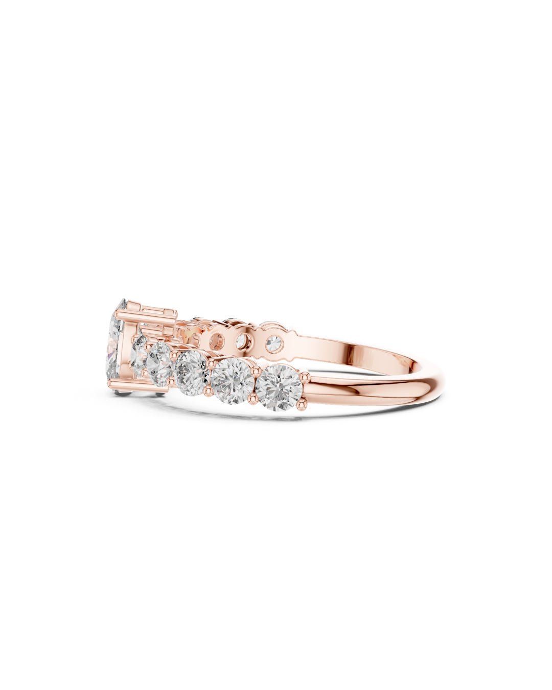 Oval-Round Shape Lab Grown Diamond Ring