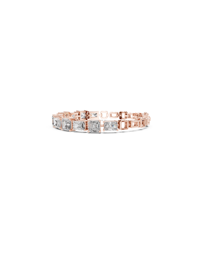 Emerald - radiant Mix Lab Grown Diamond Bracelet