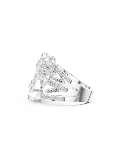 Flower Shape 1.50 CT.Diamond Ring
