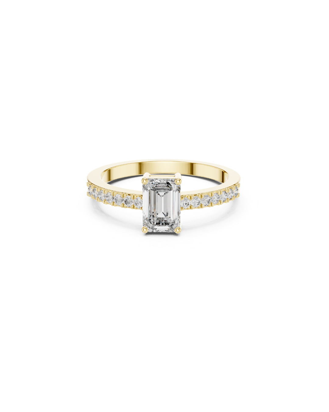 Emerald Shape Lab Grown Diamond Ring