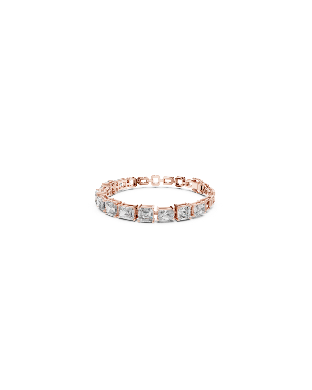 Emerald - radiant Mix Lab Grown Diamond Bracelet