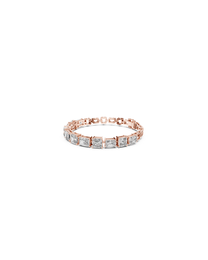 Emerald - radiant Mix Lab Grown Diamond Bracelet