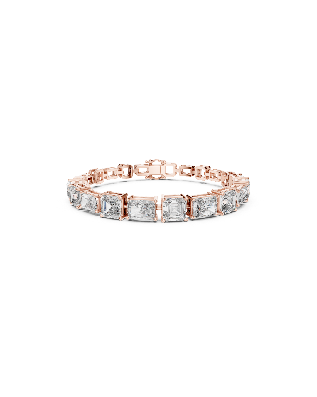 Emerald - radiant Mix Lab Grown Diamond Bracelet