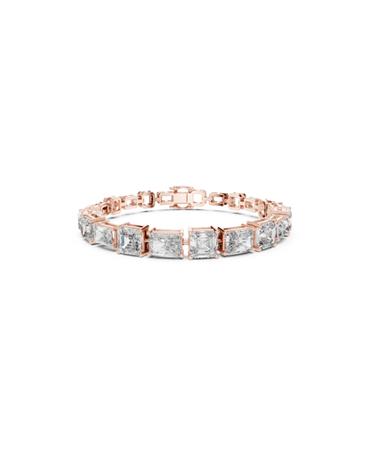 Emerald - radiant Mix Lab Grown Diamond Bracelet