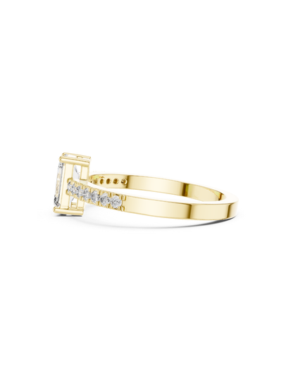 Emerald Shape Lab Grown Diamond Ring